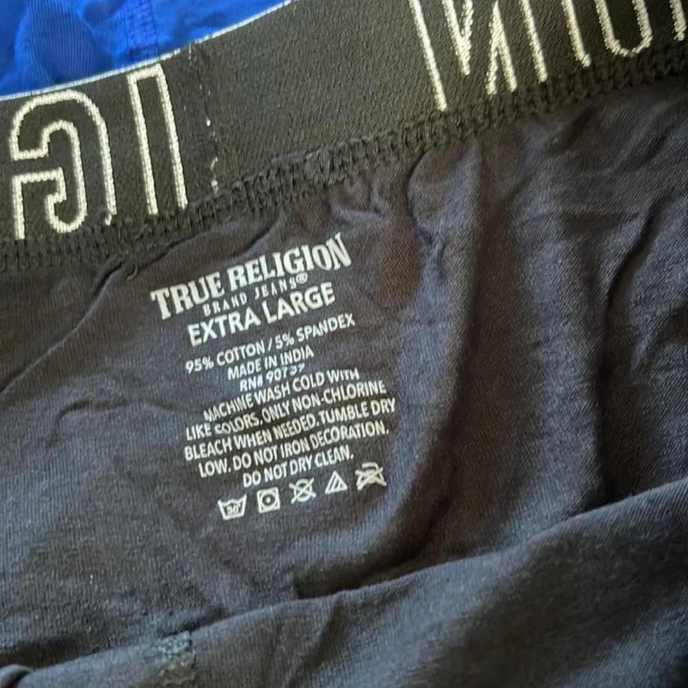 True Religion XL Fly Front Cotton/Spandex Boxer Brief (2 Single Pairs)